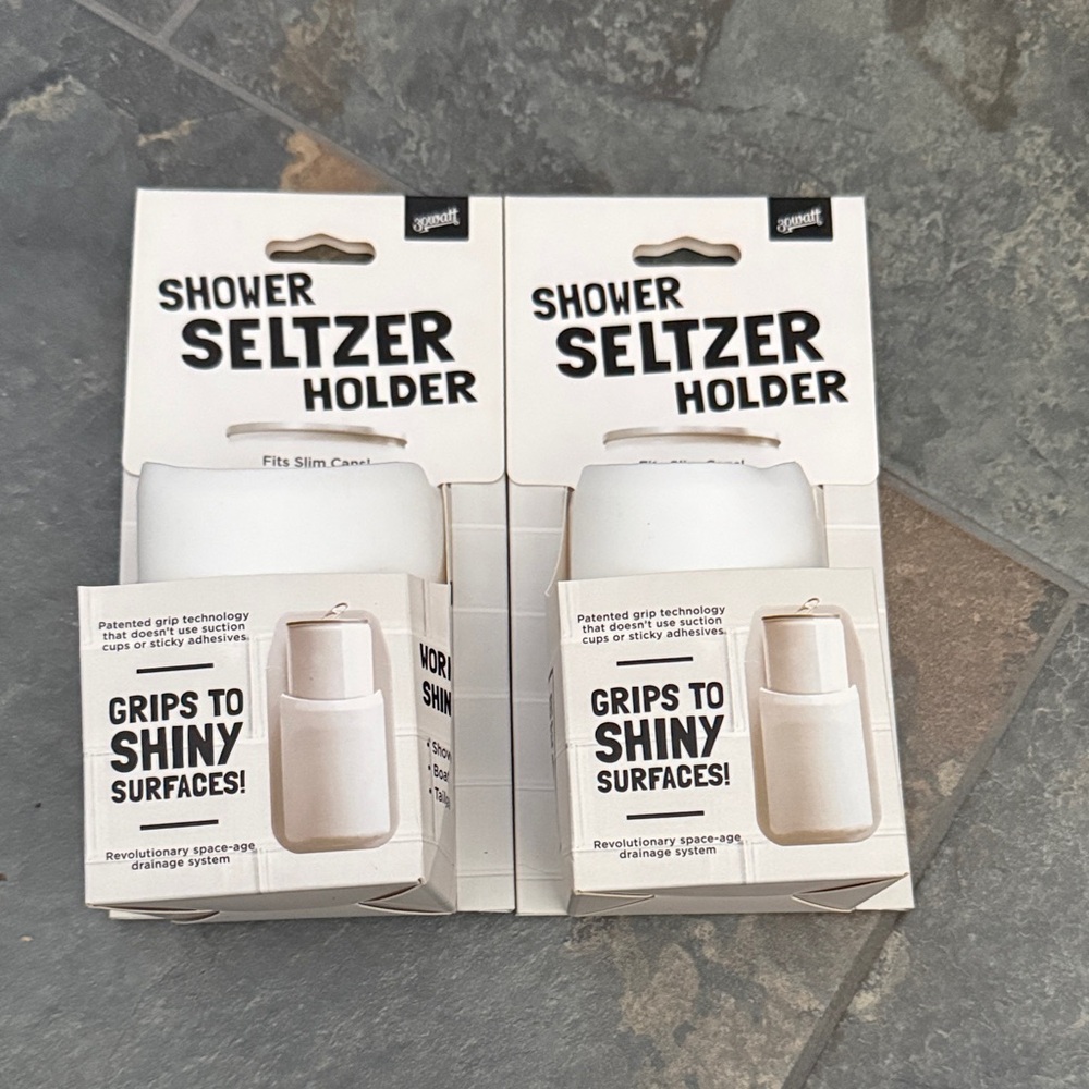 White Shower Seltzer Holder